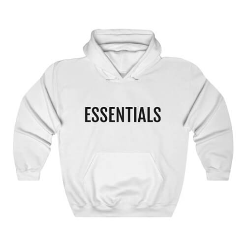Brand White Essentials Hoodie