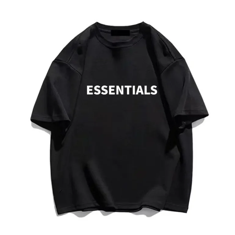 Black Essentials T Shirt Men